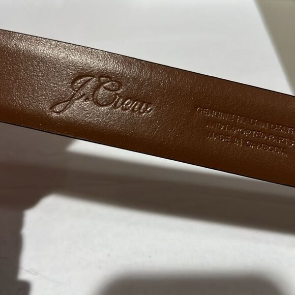 J.Crew Italian Brown leather belt size 42 NWOT cigar brown - Picture 5 of 7